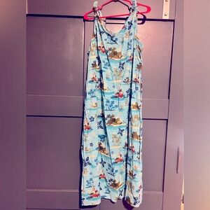 Disney store Moana Hawaiian long dress size 2xl